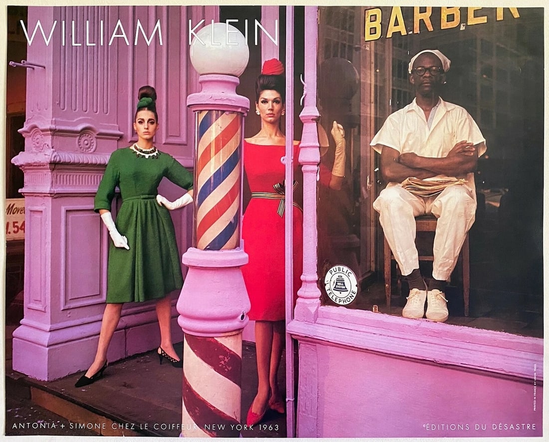 WILLIAM KLEIN RARE 1980 LITHOGRAPH PRINT FRENCH POSTER "COIFFEUR, NEW YORK" 1963: Condition: Used,Size: Medium (up to 36in.),Artist: WILLIAM KLEIN,Style: Pop Art,Material: Paper,Type: Poster,Features: RARE OUT OF PRINT,Subject: Fashion, New York,Original/Licensed Reprint: Limited E