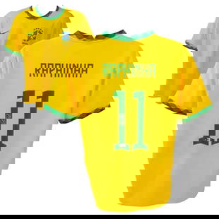 Raphinha Signed Brazil FC Home Soccer Jersey #11 with Beckett COA: Sport: Soccer,Player: Raphinha,Signed: Yes,Autograph Authentication: Beckett Authentication Services (BAS),Product: Jersey,Team: Brazil FC