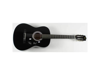 Cheech Marin & Tommy Chong Signed 39" Acoustic Guitar Inscribed "19" (PSA COA & JSA Hologram): Cheech Marin & Tommy Chong Signed 39" Acoustic Guitar Inscribed "19" (PSA COA & JSA Hologram)