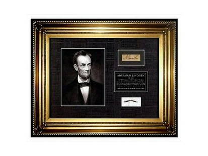 USA President ABRAHAM LINCOLN HAIR lock Signed COA: ABRAHAM LINCOLN (1809- 1865): The 16th President of the United States. Authentic Abraham Lincoln memorabilia is hard to come by and is sure to increase in value as time goes on. The item up for bid is
