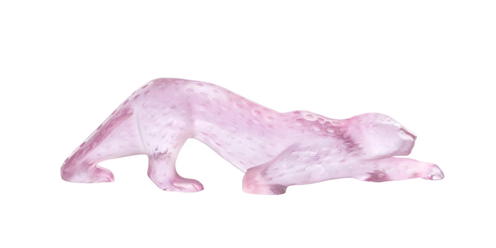 Lalique Zeila Panther Large Sculpture Pink Luster Crystal Ref.10801900-Official (1 of 2)