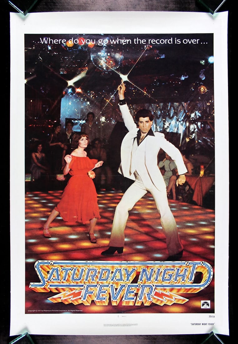 SATURDAY NIGHT FEVER ? CineMasterpieces ORIGINAL MOVIE POSTER DISCO 1977 (1 of 1)