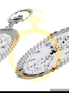 Tiffany & Co. 5 Minute Repeating Split-second Chronograph 18k YG Pocket Watch: Condition: Pre-owned: An item that has been used previously. The item may have some signs of cosmetic wear, but is fully operational and functions as intended. This item may be a floor model or store