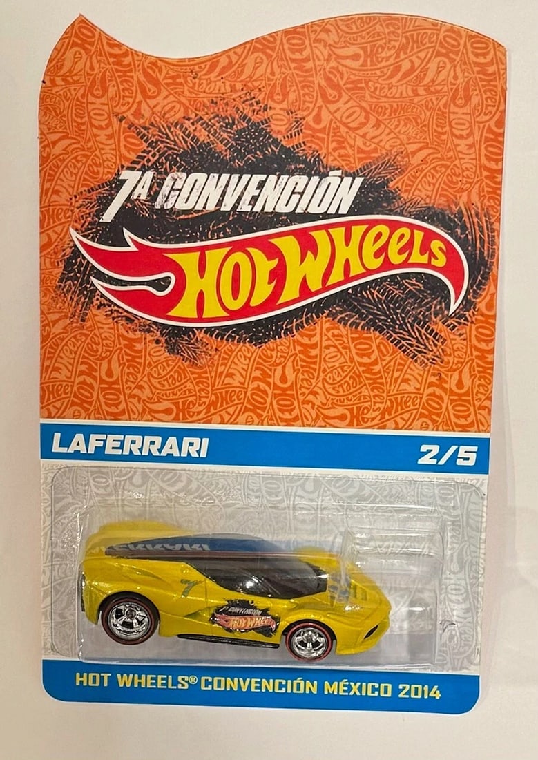 Yellow LAFERRARI Hot Wheels 2014 Mexico Convention #2/5 EXREAMLY RARE Car! (1 of 3)