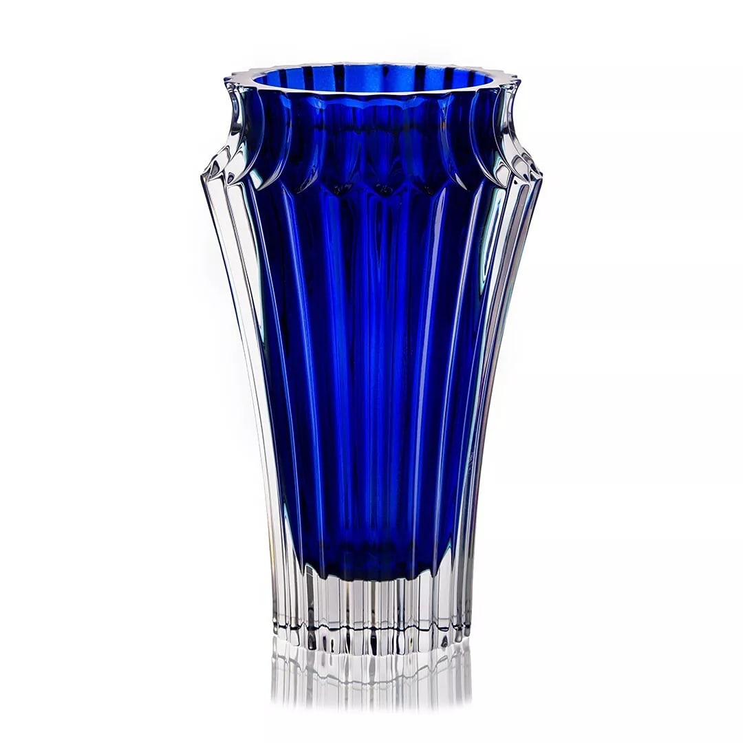 Rogaska Vase H. 25 cm Blue “Crown Jewel?? in Crystal (1 of 1)