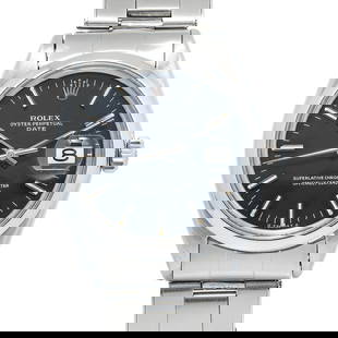 Rolex Date 1500 Vintage Stainless Matte Black Dial 78350 Unisex Watch 34mm: Condition: Pre-owned: An item that has been used previously. The item may have some signs of cosmetic wear, but is fully operational and functions as intended. This item may be a floor model or store
