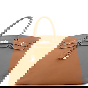 Hermes Birkin Handbag Brown Togo with Palladium Hardware 40: Measurements: Height 12", Width 15.5", Depth 8". Condition: Pre-owned,Brand: Hermes,Exterior Material: Leather,Style: Top Handle,Exterior Color: Brown,Department: Women,Size: 40,Accessories: Lock, Clo