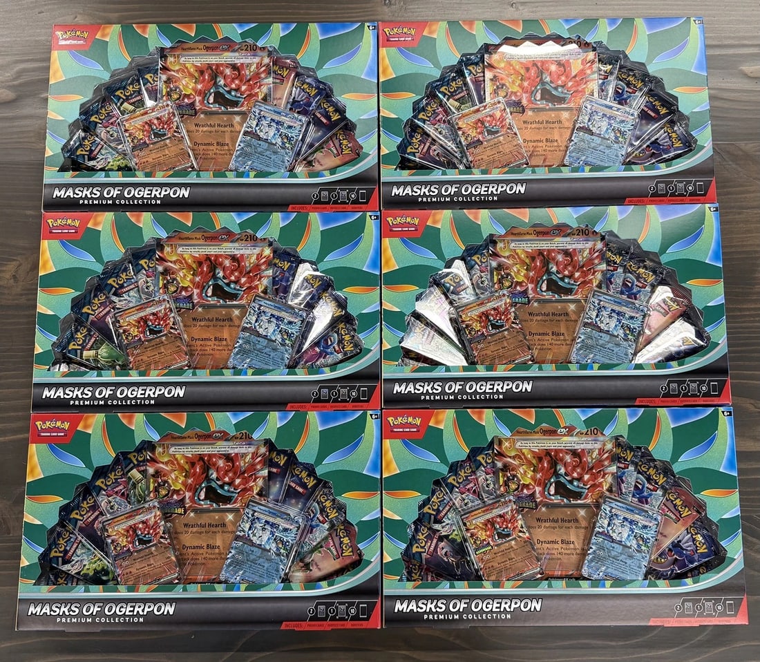 Pokemon Masks of Ogerpon Premium Collection CASE (6 Boxes) SEALED! 60 PACKS! (1 of 1)