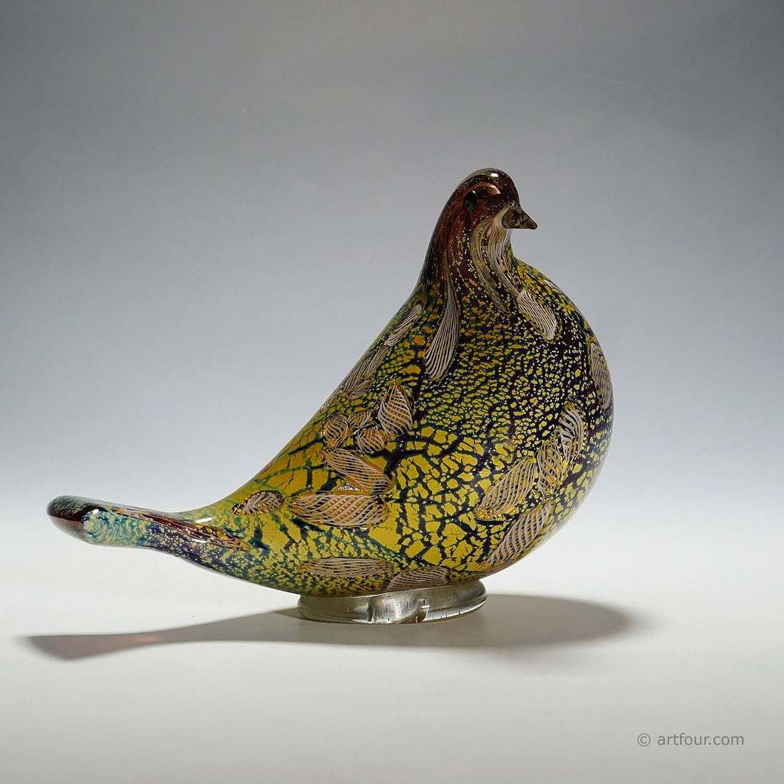 Art Glass Dove by Aldo Nason Murano ca. 1968: Condition: Used,Brand: Murano,Type: Figurine,Material: Art Glass,Origin: Italy,Subject: Art Glass