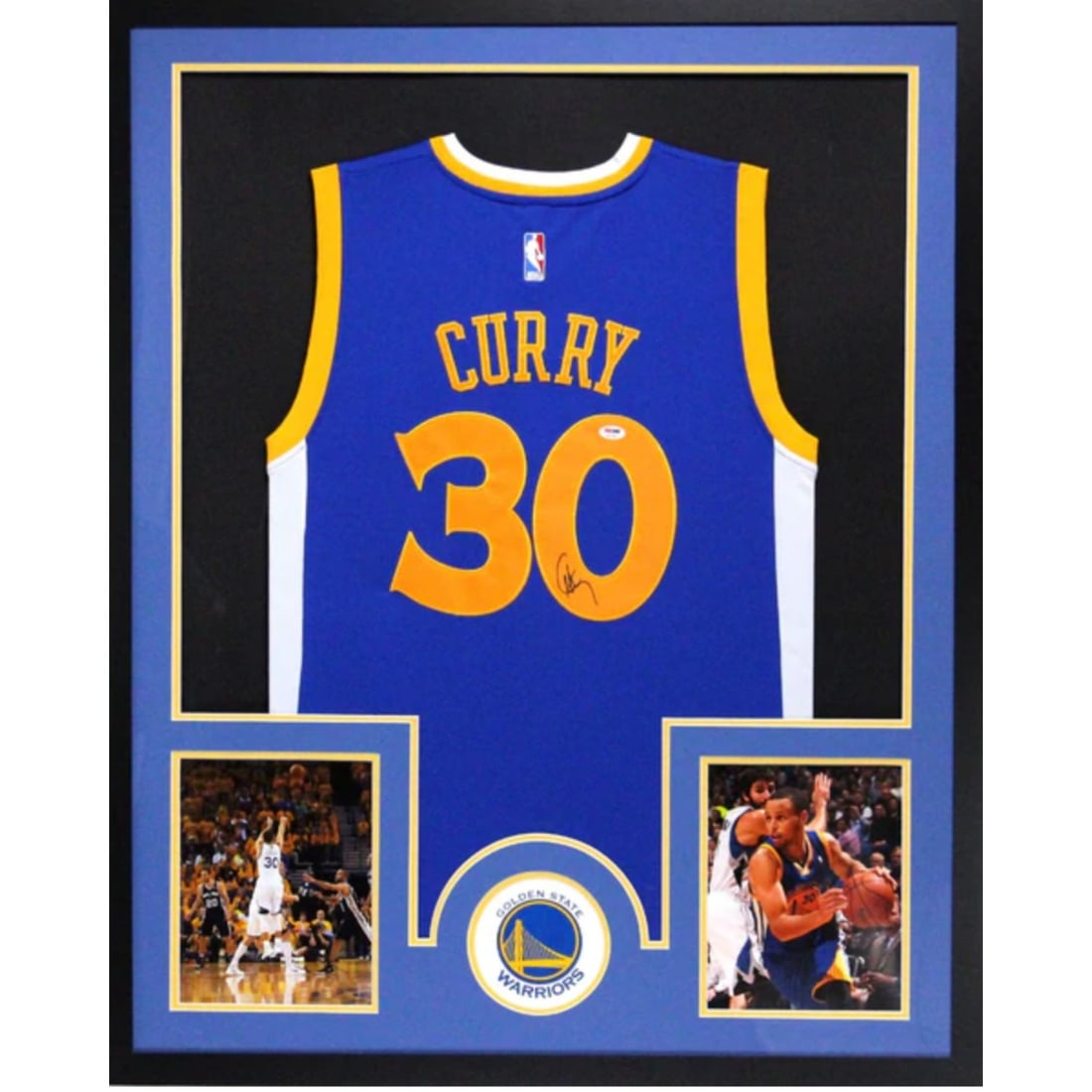 Steph Curry Signed Golden State Warriors Jersey Framed (BAS COA) (1 of 1)