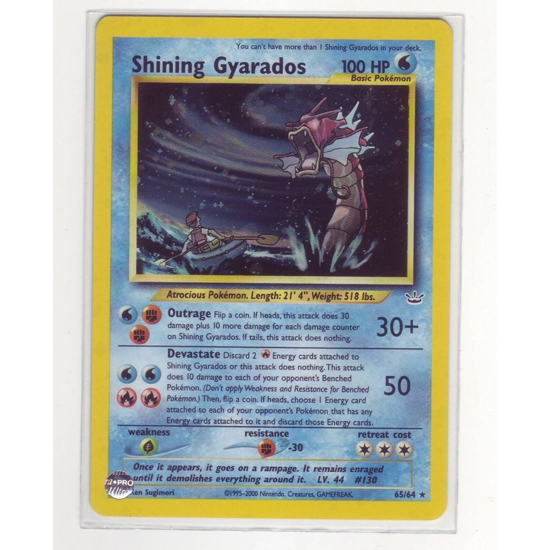 Shining Gyarados Neo Revelation Holo Pokemon Card 65/64 (1 of 2)