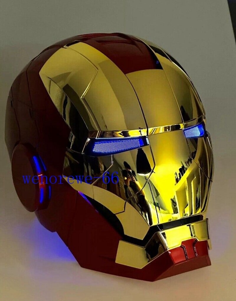 1:1 Iron Man MK5 Helmet Wearable Voice-control Mask Cosplay Golden AUTOKING (1 of 1)