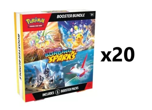 Pokemon Scarlet & Violet SURGING SPARKS 20 Box BOOSTER BUNDLE CASE Sealed SV08 (1 of 1)