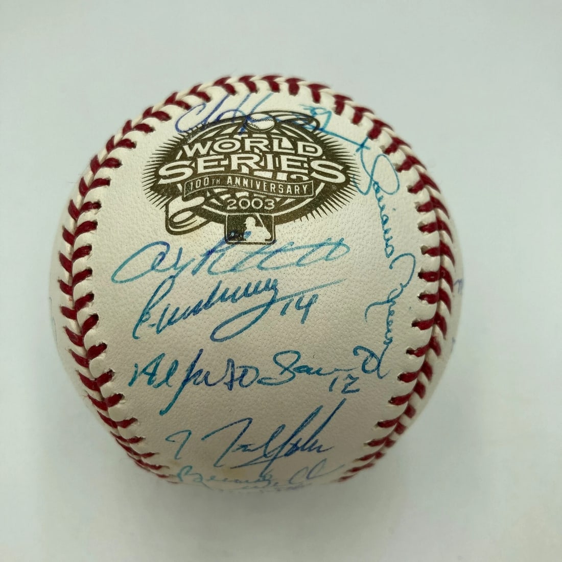 2003 New York Yankees Team Signed World Series Baseball Derek Jeter JSA COA (1 of 12)