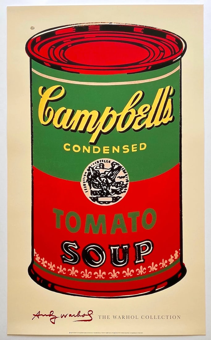 ANDY WARHOL FOUNDATION POP ART POSTER LITHOGRAPH PRINT "CAMPBELLS SOUP CAN" 1965: Condition: Used,Artist: Andy Warhol,Unit of Sale: Single-Piece Work,Size: Large (up to 60in.),Signed: No,Color: Multi-Color,Date of Creation: 2000-Now,Material: Paper,Subject: Art & Photography, Famou