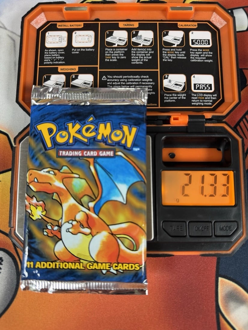 Heavy 1999 Pokemon Base Set Sealed Booster Pack Charizard Art (1 of 6)