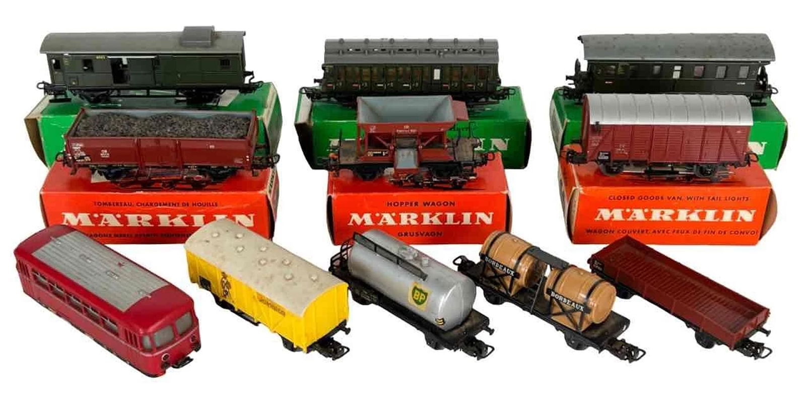 Vintage Lot of 11 MARKLIN West Germany Locomotive Coach Wagon Train Cars + Boxes: Condition: Used,Gauge: Unknown,Type: Misc.,Brand: Marklin,UPC: Does not apply