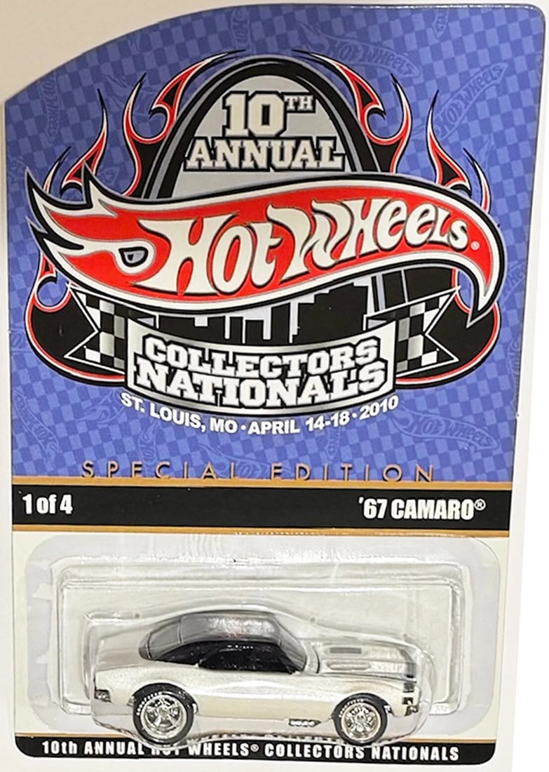 White '67 Chevy CAMARO Hot Wheels 2010 10th Nationals Convention Limited Edition (1 of 3)