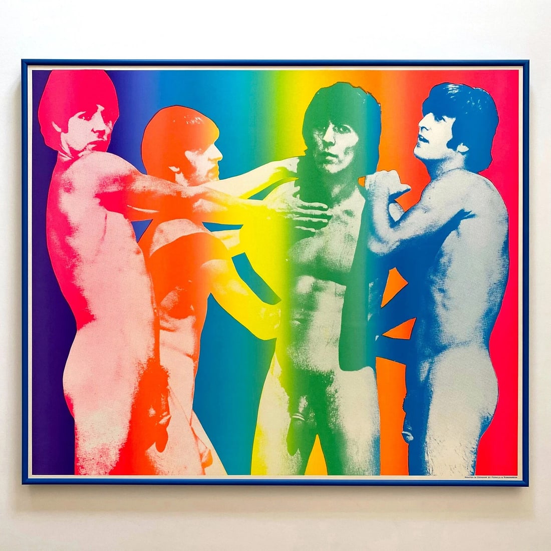 RICHARD BERNSTEIN RARE 1968 MCM "BEATLES" LITHOGRAPH PRINT FRAMED POP ART POSTER: Condition: Used,Size: Medium,Region of Origin: Denmark,Artist: Richard Bernstein,Framing: Framed,Featured Person/Artist: The Beatles,Style: Mid-Century Modern, Op Art, Modernism, Pop Art,Item Height: