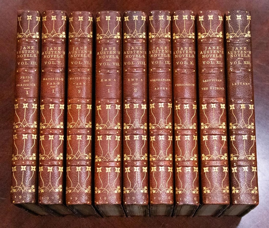 1906 The Novels of Jane Austen Fine Leather Bindings (1 of 9)