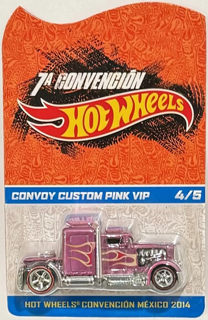 Pink Custom Convoy Hot Wheels 2014 Mexico Convention #4/5 Pink VIP Series (1 of 3)