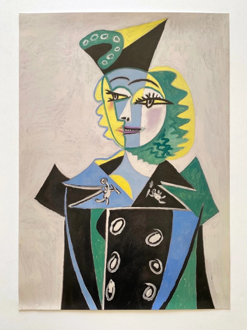 PABLO PICASSO LITHOGRAPH PRINT FRENCH MUSEUM POSTER PORTRAIT NUSCH ELUARD 1937: Condition: Used,Artist: Pablo Picasso,Type: Poster,Year of Production: 2021,Size: Medium,Item Height: 27 1/2",Style: Art Deco, Cubism, Figurative Art, Modernism, Portraiture, Mid-Century Modern,Theme: