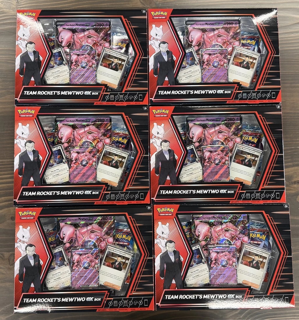 Pokemon Team Rocket's Mewtwo EX Collection Box CASE (6 Boxes) Factory Sealed (1 of 3)