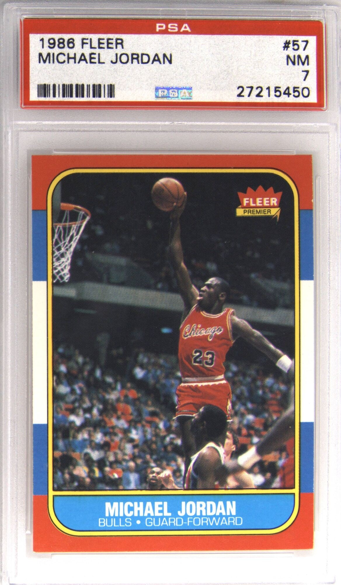 Michael Jordan 1986 Fleer Rookie Card #57 PSA 7 (1 of 2)