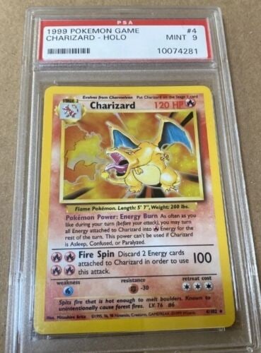 1999 CHARIZARD POKEMON #4 HOLO PSA 9 (1 of 2)