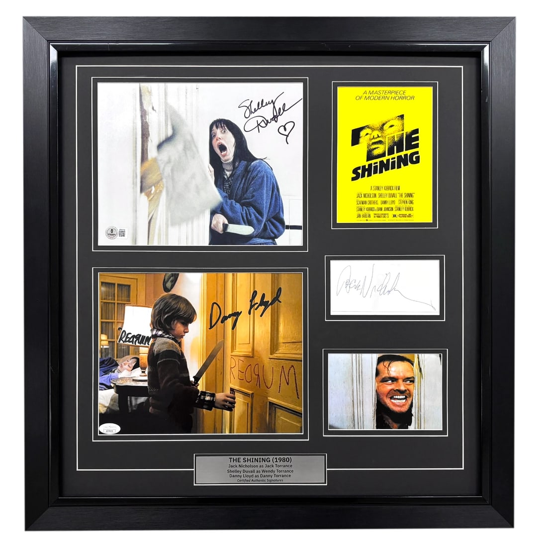 The Shining Cast Signed 8x10 Photo Framed JSA Jack Nicholson Cut Duvall Lloyd: Industry: Movies,Personalize: No,Movie: The Shining,Signed by: Jack Nicholson Shelly Duvall Danny Lloyd,Signed: Yes,Autograph Authentication: James Spence (JSA),Object Type: Photograph,Original/Reprod