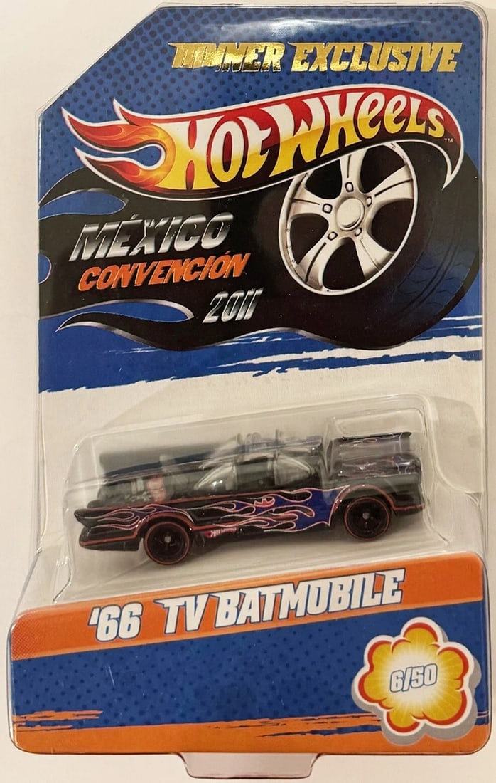 1966 TV BATMOBILE Hot Wheels 2011 Mexico Convention Dinner Exclusive 6/50 RARE!: Condition: New: A brand-new, unused, unopened, undamaged item (including handmade items). See the seller's listing for full details. ,Autographed: No,Vehicle Make: 1966 Batmobile,Vehicle Type: Car,Col