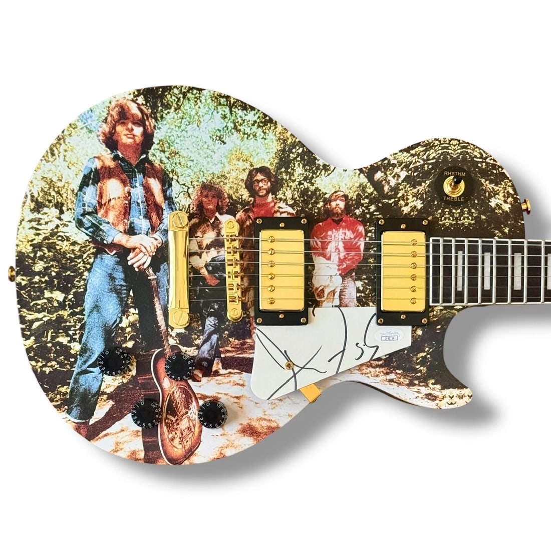 John Fogerty Signed Custom Guitar (JSA COA): Industry: Music,Object Type: Guitar & Guitar Pick,Original/Reproduction: Original,Autograph Authentication: James Spence (JSA),Signed: Yes