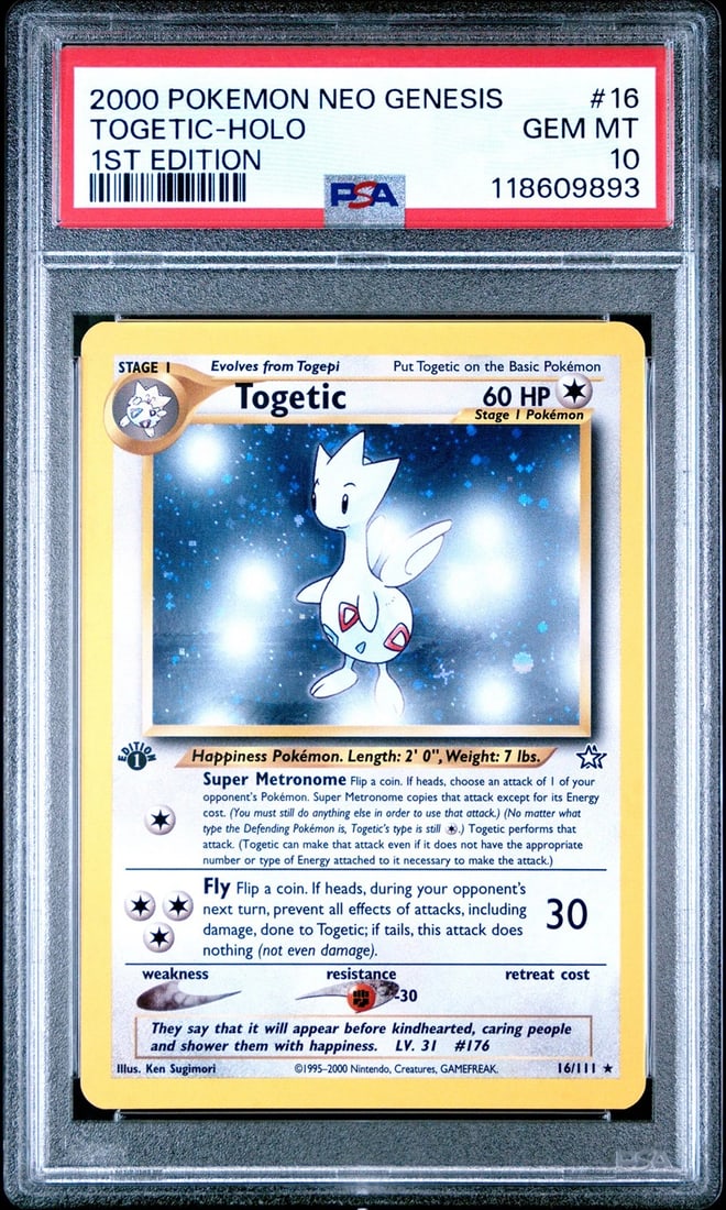 2000 Pokemon Neo Genesis 1st Edition #16 Togetic Holo PSA 10 GEM MINT (1 of 2)