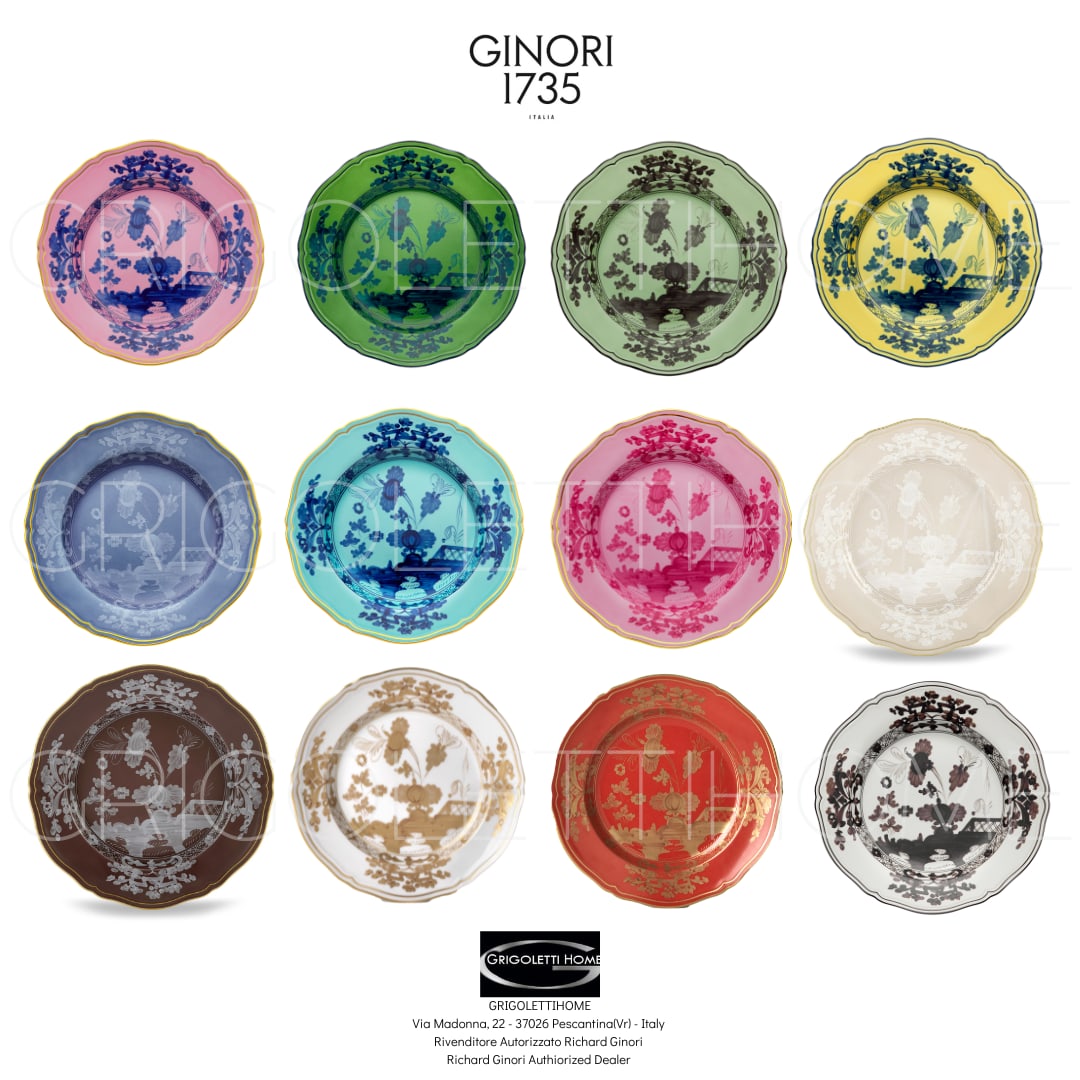 Richard Ginori - Oriente Italiano - Set Of 12 Dinner Plates 26.5 Cm / Inch 10.23: Richard Ginori - Oriente Italiano - Set Of 12 Dinner Plates 26.5 Cm / Inch 10.23