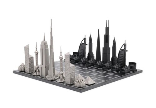 CHESS SET STAINLESS STEEL NEW YORK EDITION (1 of 1)
