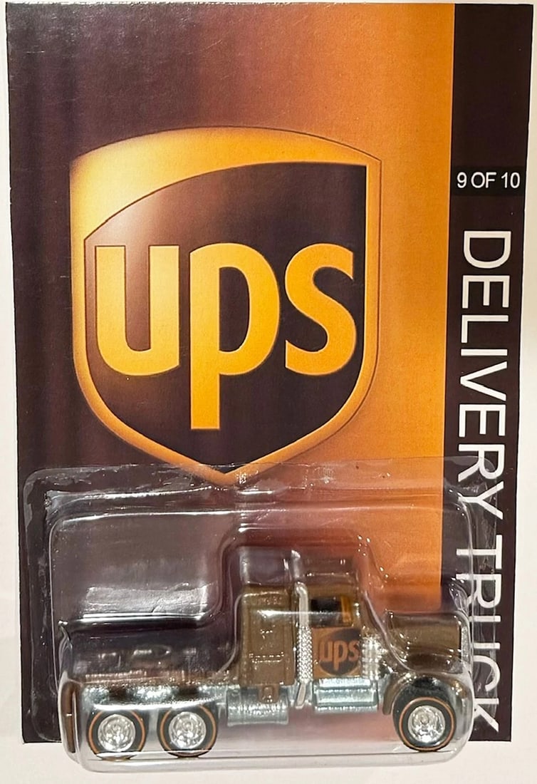 Brown Kenworth W900 Custom Hot Wheels Car w/ Real Riders UPS Series: Condition: Used