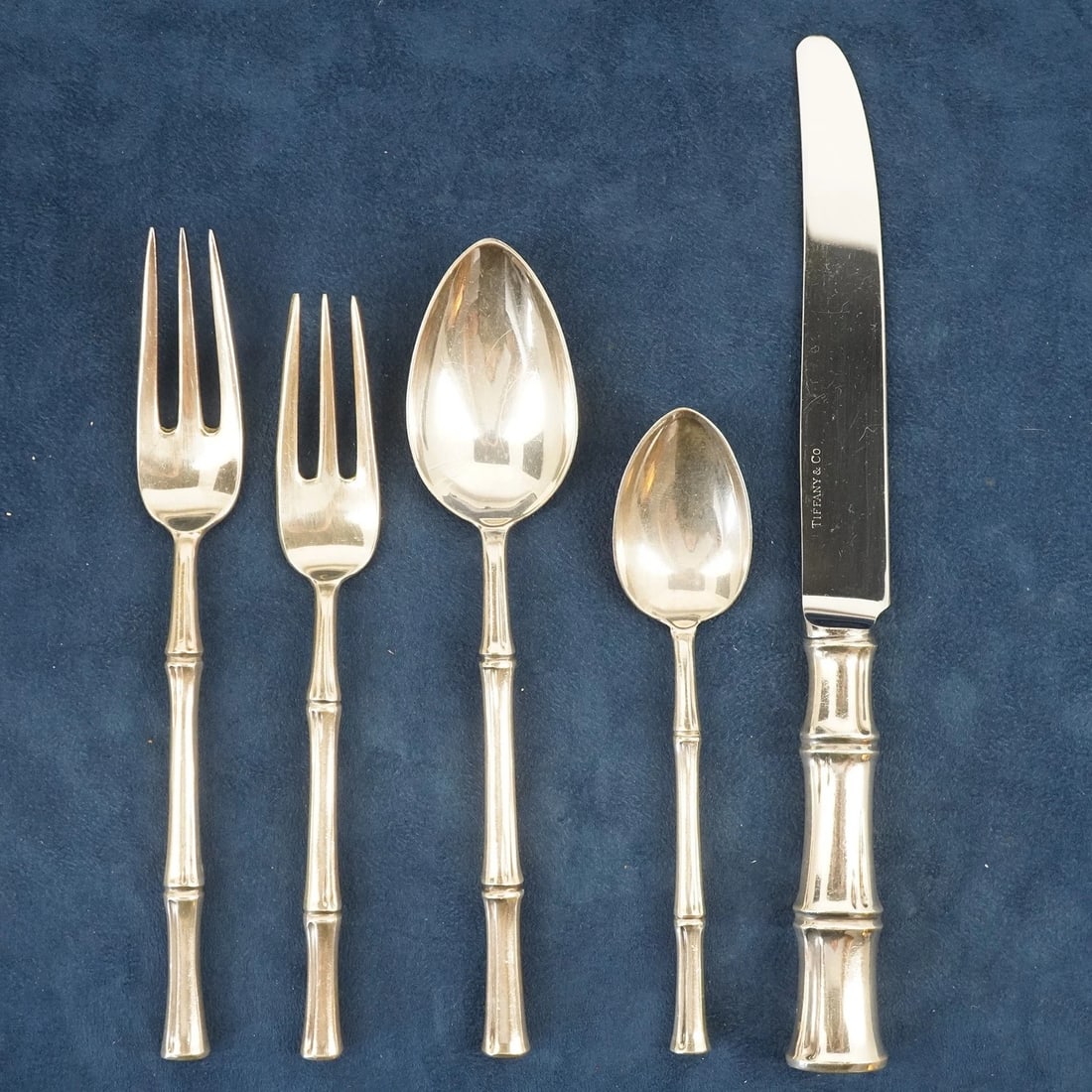 Tiffany & Co. Sterling Silver Bamboo Pattern Flatware Set — Service for 8 — 52 Pieces Total (1 of 20)