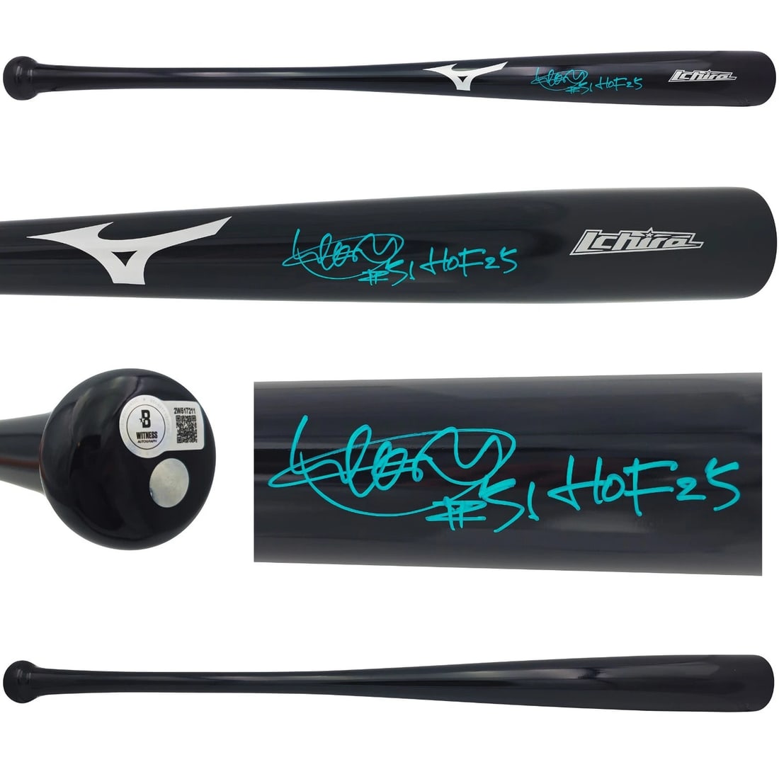 ICHIRO SUZUKI AUTOGRAPHED MIZUNO MODEL BASEBALL BAT M's HOF 25 BECKETT WITNESS (1 of 7)