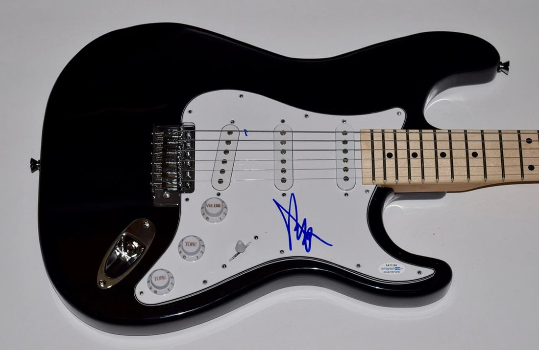 Yungblud Signed Autographed Electric Guitar ACOA COA: Autograph Authentication: ACOA,Industry: Music,Original/Reproduction: Original,Object Type: Guitar & Guitar PickItem: Electric GuitarObtained: in Los Angeles, CACOA: Authenticated and certified by the