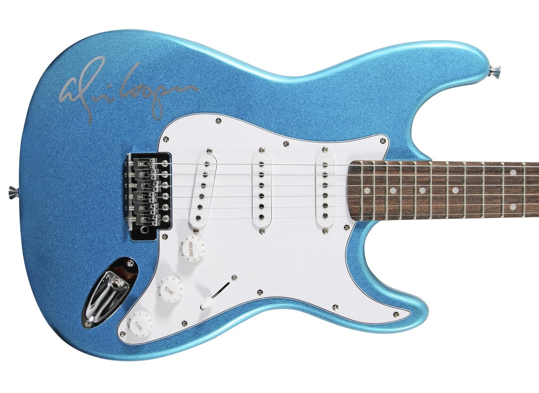 Alice Cooper Authentic Signed Metallic Blue Electric Guitar BAS Witnessed: Object Type: Guitar & Guitar Pick,Industry: Music,Original/Reproduction: Original,Autograph Authentication: Beckett,PRODUCT_COA: Beckett,PRODUCT_SIGNED_BY_NAME: Alice CooperThis Autographed Metallic B