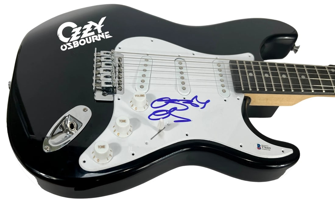 Ozzy Osbourne Signed Electric Guitar Autograph Black Sabbath Beckett BAS COA: Industry: Music,Autograph Authentication: Beckett,Object Type: Guitar & Guitar Pick,Original/Reproduction: OriginalOzzy Osbourne Signed Electric Guitar Item: Electric GuitarObtained: Los Angeles, CACO