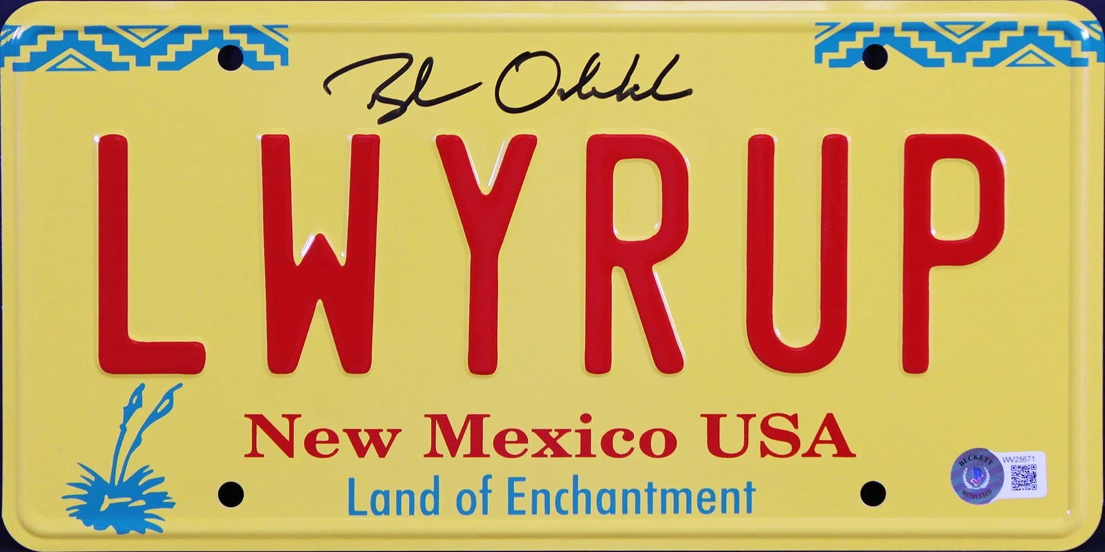 Bob Odenkirk Better Call Saul Authentic Signed License Plate Autographed BAS (1 of 2)