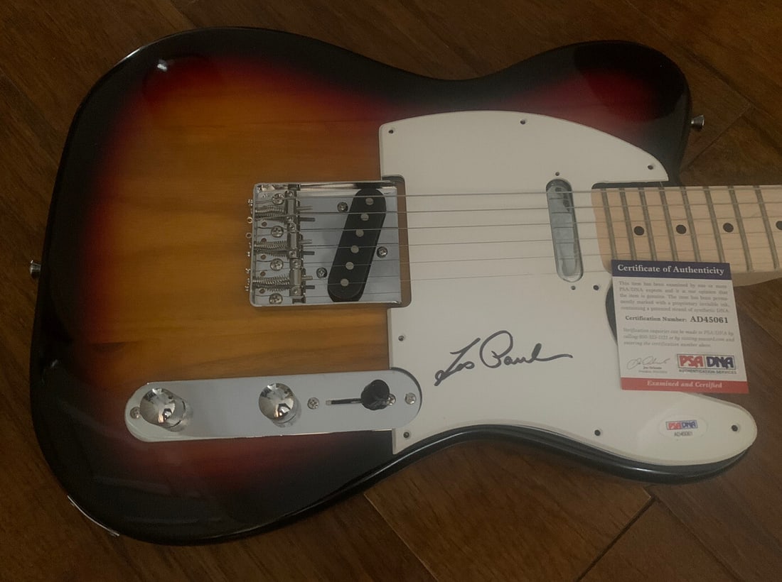 Les Paul Signed Autographed Tele Electric Guitar PSA Certified: Les Paul Signed Autographed Tele Electric Guitar PSA Certified