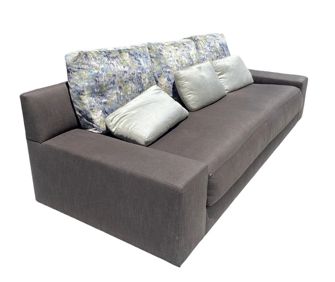 Christian Liaigre for Holly Hunt Upholstered Three-Seat Sofa Elegant Modern (1 of 12)