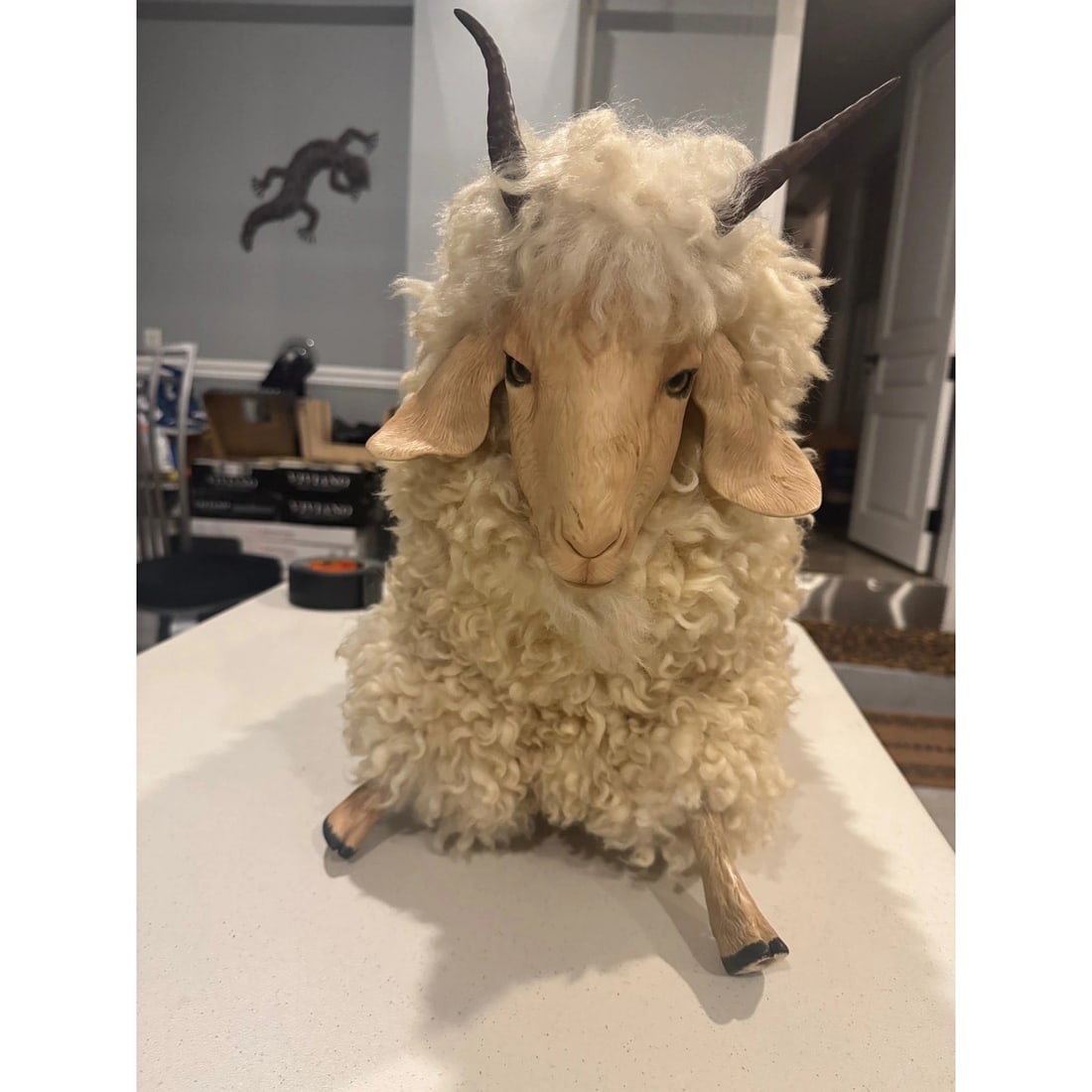 FHDO1 - antique French bisque sheep sculpture: Brand: Buffalo Shop,Color: Multicolor