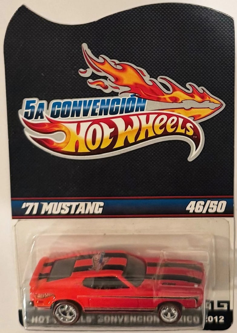 Red '71 MUSTANG Mexico 2012 Convention Code-3 Hot Wheels Car 46/50: Condition: New: A brand-new, unused, unopened, undamaged item (including handmade items) ,Autographed: No,Vehicle Make: Ford,Vehicle Type: Car,Color: Red,Material: diecast,Scale: 1:64,,Year of Manufac