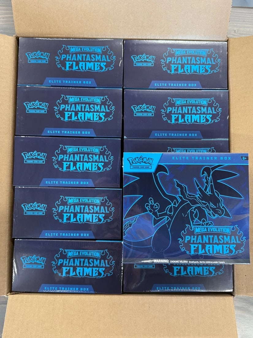 Pokemon Phantasmal Flames (ME02) Elite Trainer CASE 10 Boxes Brand New Sealed (1 of 2)