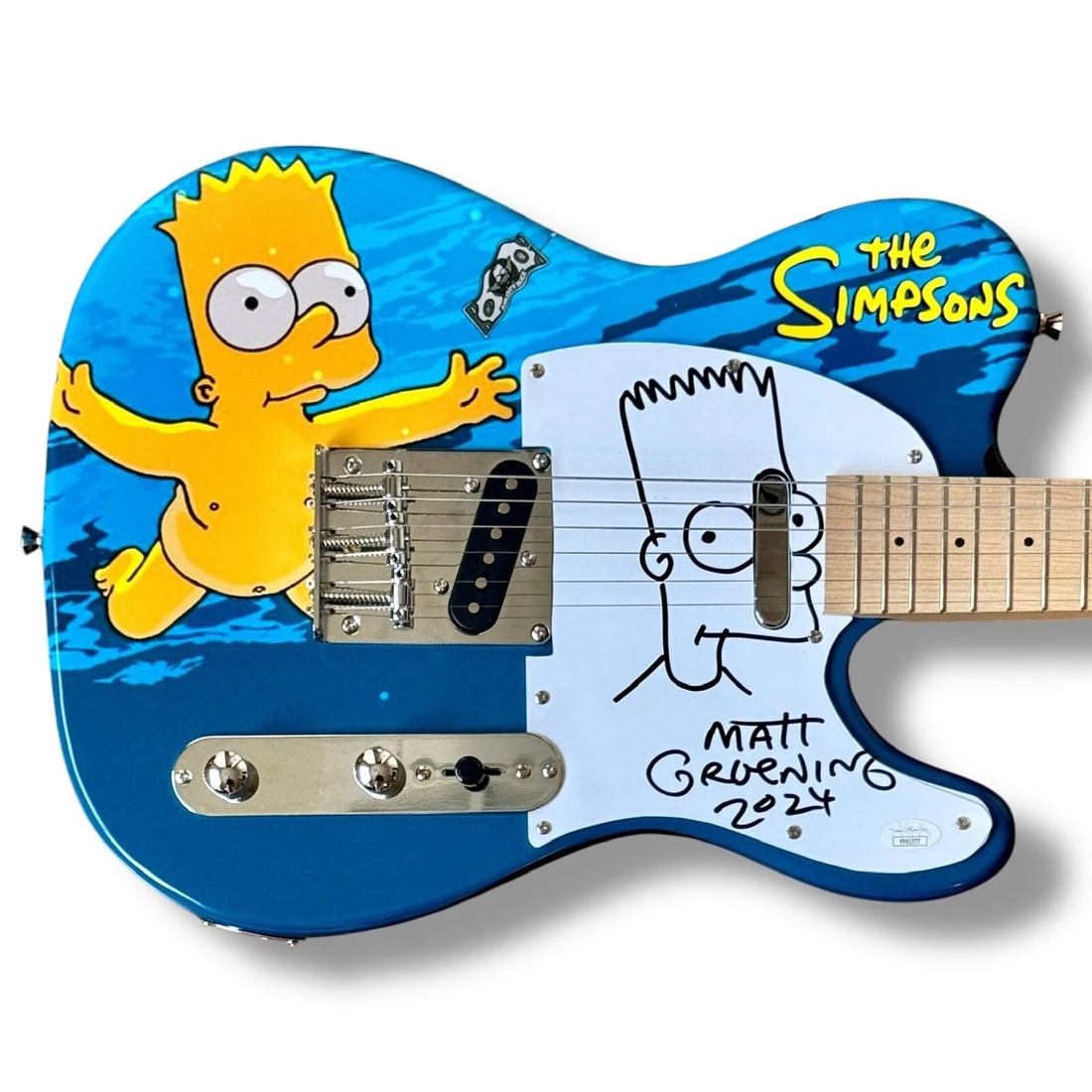 Matt Groening Signed + Sketched Custom THE SIMPSONS Guitar (JSA COA): Object Type: Photo,Signed by: matt Groening,Industry: Television,Signed: Yes,Autograph Authentication: James Spence (JSA),Original/Reproduction: Original,Show: The Simpsons