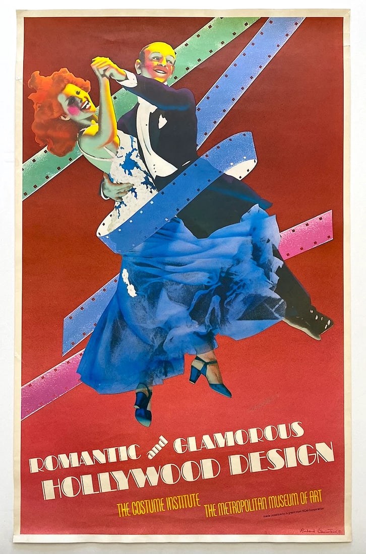 RICHARD BERNSTEIN RARE 1974 GLAMOROUS HOLLYWOOD LITHOGRAPH PRINT POP ART POSTER: Condition: Used,Size: Large (up to 60in.),Artist: RICHARD BERNSTEIN,Style: Mid-Century Modern, Art Deco, Pop Art,Material: Paper,Theme: Art, Fashion, Movies,Type: Poster,Features: RARE OUT OF PRINT,Su