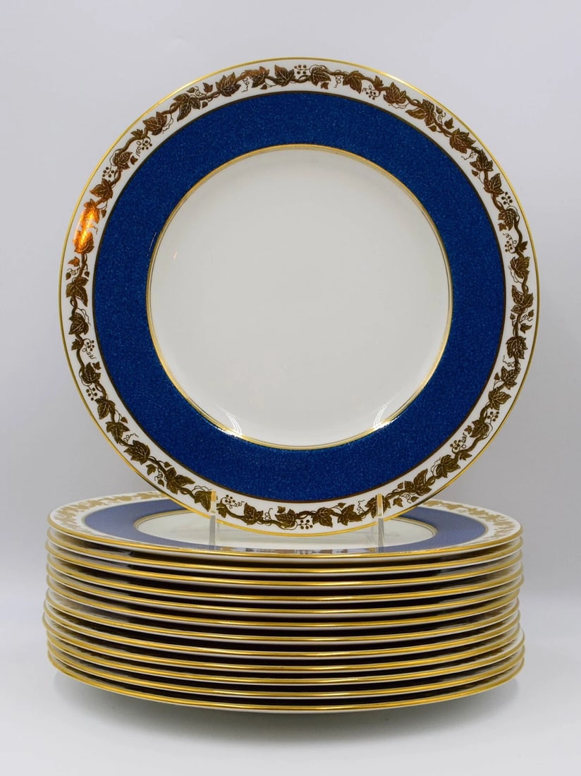 12 Wedgwood Whitehall Powder Blue Dinner Plates Never Used: Condition: Used,Color: Blue,Brand: Wedgwood,Type: Dinner Plate,Material: Bone China12 Wedgwood Whitehall Powder Blue Dinner Plates. Very good condition. Measures 10 3/4" diameter by 5/8" deep